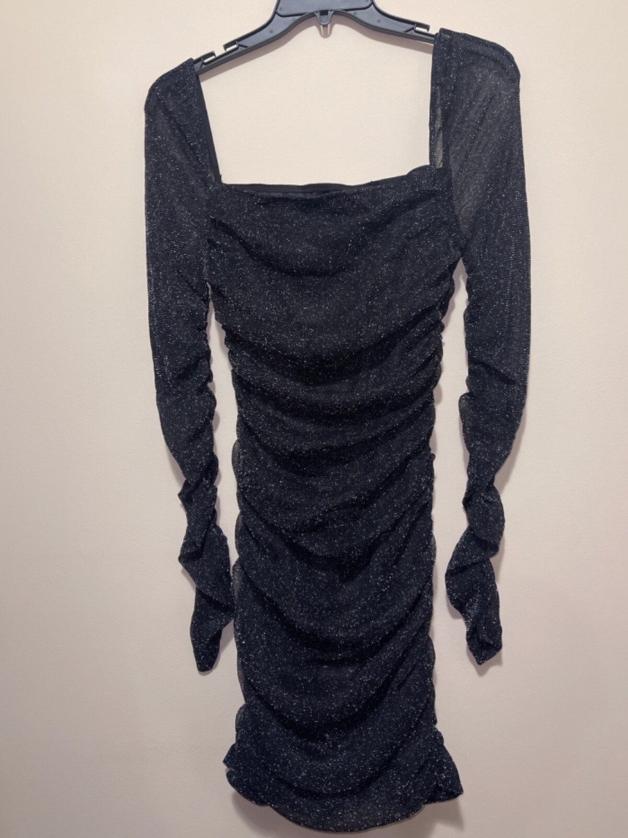 chinese dress ladies SHEIN PETITE Solid V Neck Split Thigh Bodycon Dress, M1506947, Black, Petite  XS: Buy Online at Best Price in UAE