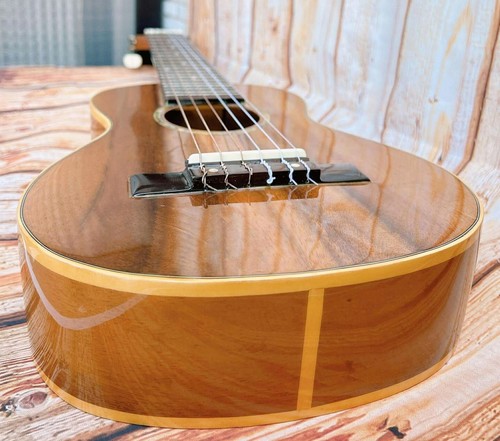 Alulu Baritone Guitarlele solid Acacia Koa, butterfly MOP inlaid, HUA605 - Picture 13 of 16