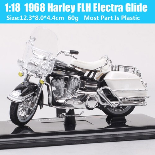 1:18 Maisto 1968 Harley FLH Electra Glide Tour Bike Diecast Motorcycle Model Toy - Picture 2 of 12
