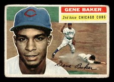 Gene Baker 1956 Topps #142b Gray Back Chicago Cubs GD