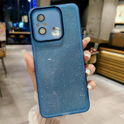 For Redmi Note14 Pro+ 15C 13 12C 10 A5 Gradient Plating Bling Glitter Clear Case