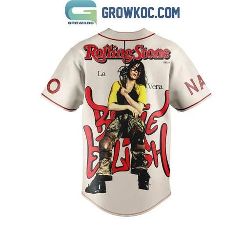 Billie Eilish La Vera Rolling Stone Personalized Baseball Shirt