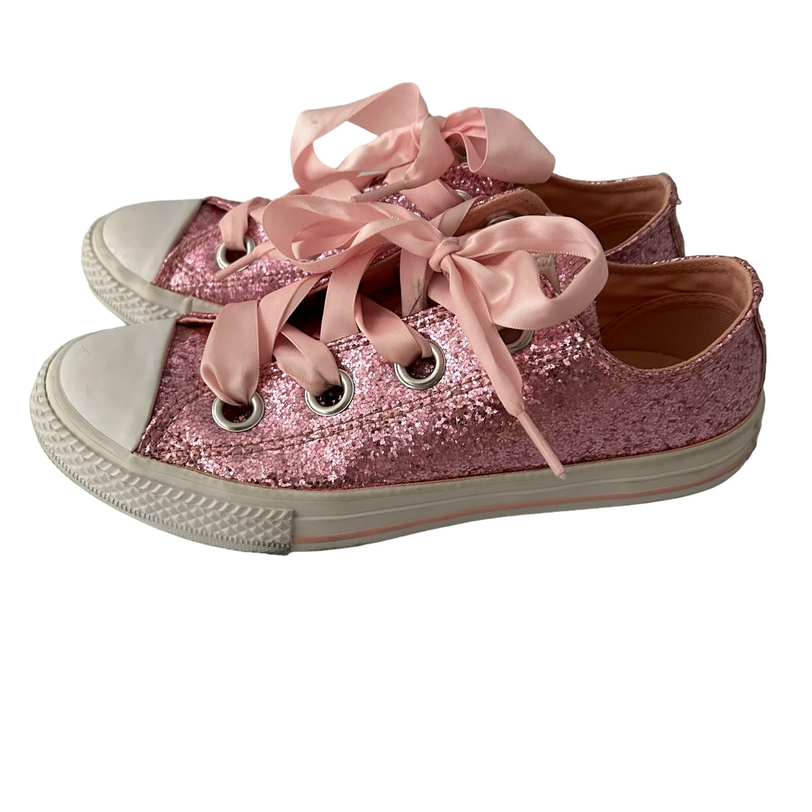 Sneakers basse Converse All Star bambina taglia 3 5 party dress rosa glitter