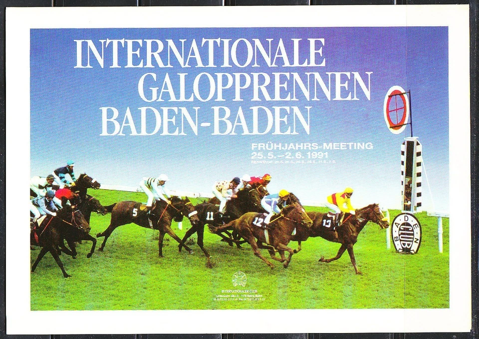 Germany 1991 Klappkarte Equestrian / Sport Mi 1499-1502 Sc B701-704 ETB Luxe ! - Image 2 of 3