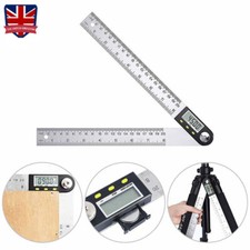 360 Degree Digital LCD Angle Finder Stainless Steel Ruler Measure Gauge Tool UK