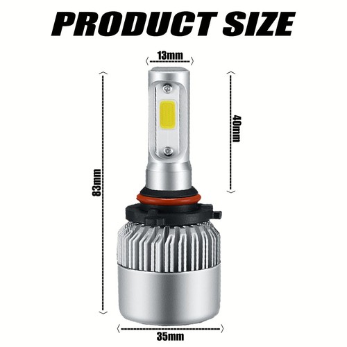 9005 9006 LED Headlights Kit Combo Bulbs 6500K High Low Beam Super White Bright - Picture 12 of 12