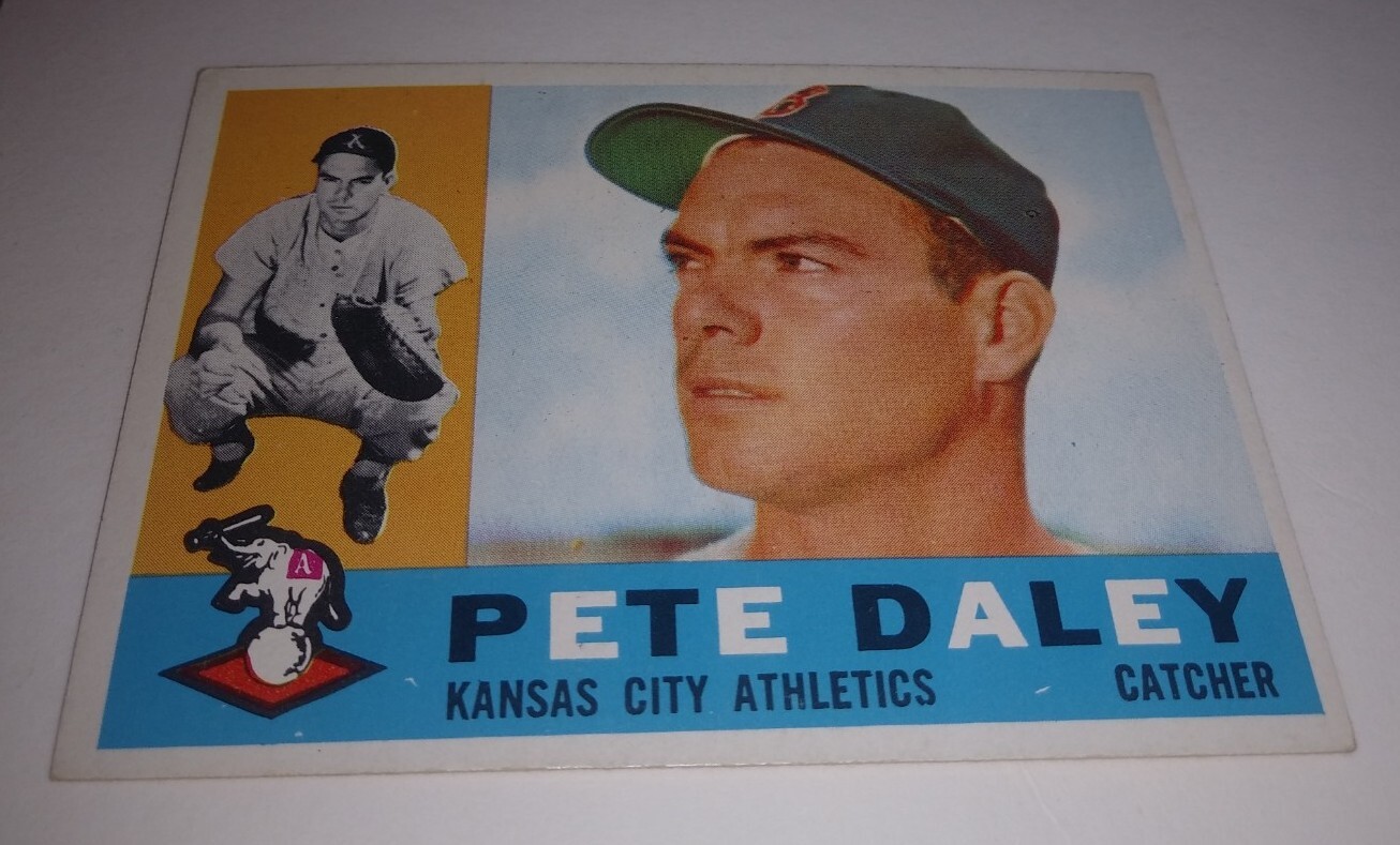 1960 Topps Baseball Pete Daley 108 Kansas City Athletics EX MLB 1960s