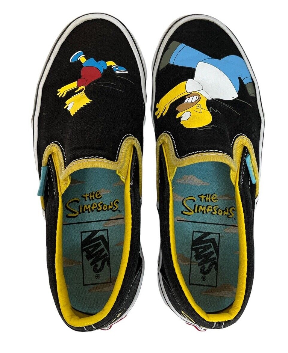 Vans Classic Slip On The Simpsons Homer & Bart Black Skate 4  display picture 2