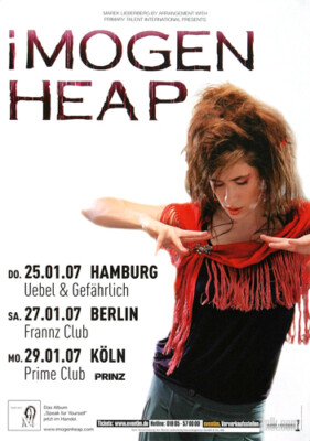 Imogen Heap - Speak For Yourself, Tour 2007 | Konzertplakat | Poster