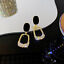 thumbnail 12  - Women KC Gold Crystal Heart Tassel Black Earrings Stud Drop Dangle Jewelry Gifts