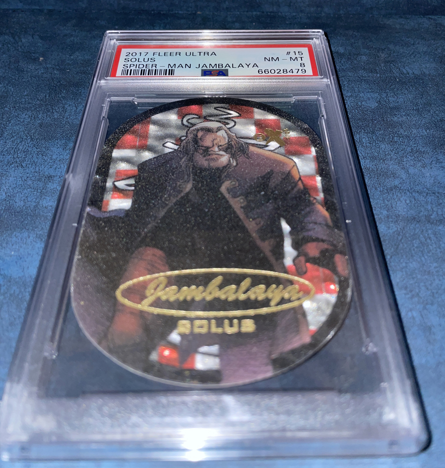 Spider-Man Jambalaya 2017 Fleer Ultra Solus PSA 8 Rare Marvel card