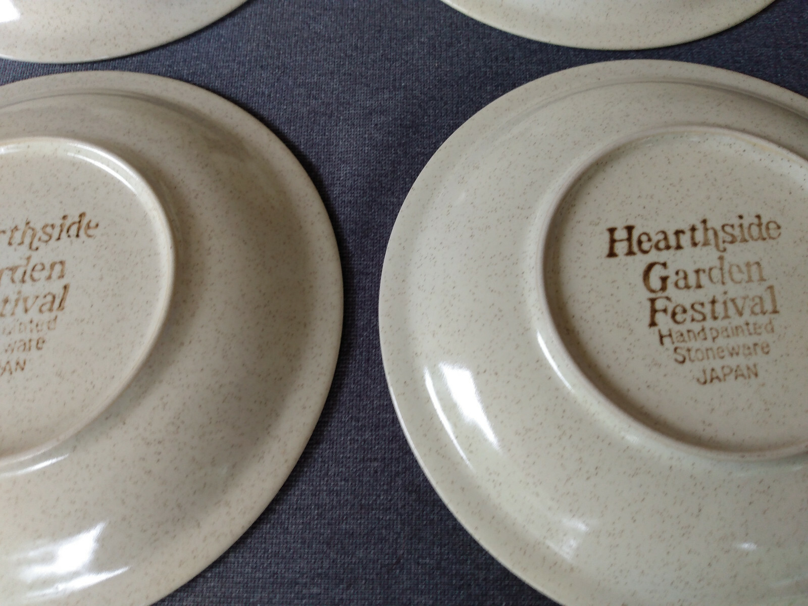 Vintage Hearthside Stoneware Garden Festival 6 1/4" Saucers only Set of 6Japan eBay