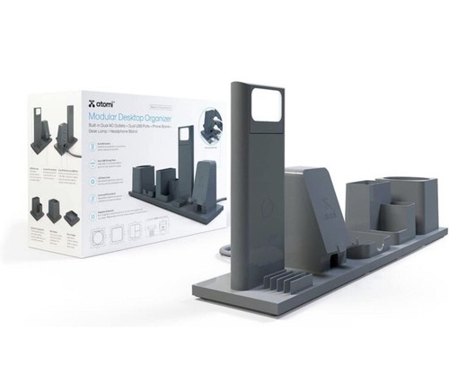 Atomi Magnetic Modular Desktop Organizer Dual USB- Magnetic - Office - Dorm - 第 6/6 張圖片