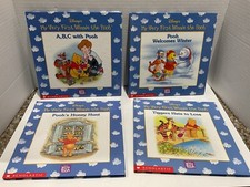 Disney  s My Very First Winnie The Pooh Bright Blue Books - Set Of 4 Vintage