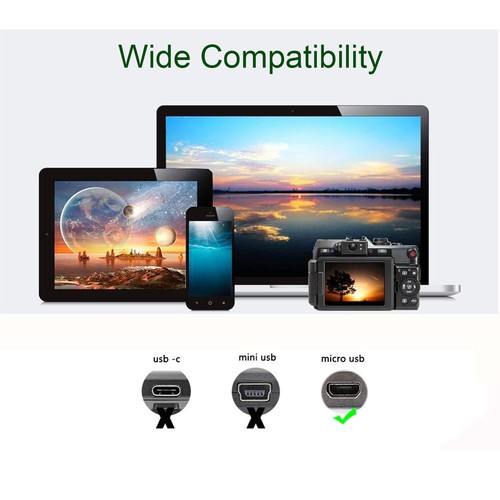 1pc Micro USB Male To Micro USB Male 5 Pin OTG Converter Adapter Data Lead Cable - Picture 7 of 12