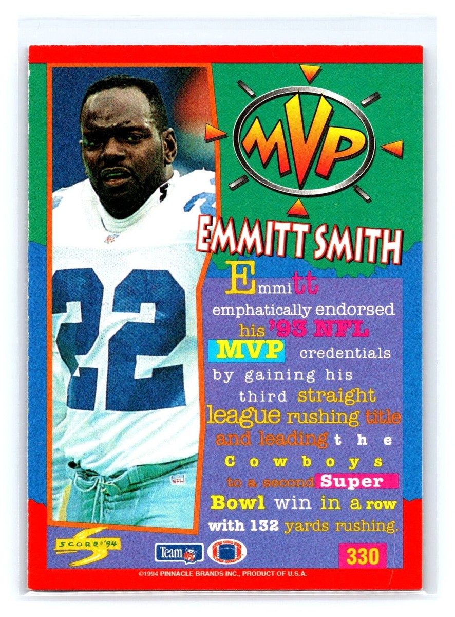 1994 Score MVP #330 Emmitt Smith Dallas Cowboys | eBay