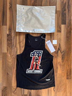 SATISFY RUNNING Born To Run Number One Race Singlet RARE 2019 | eBay