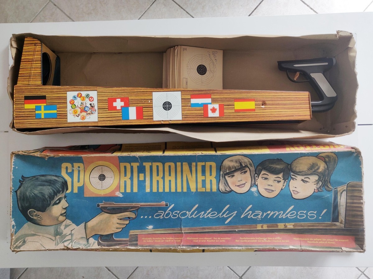 Ancien Jeu De Tir En Tôle Lithographiée Sport Trainer - Marque Technofix