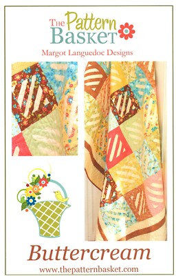 The Pattern Basket ~ BUTTERCREAM ~ Finished quilt measures: 64'' x 73-1/2''