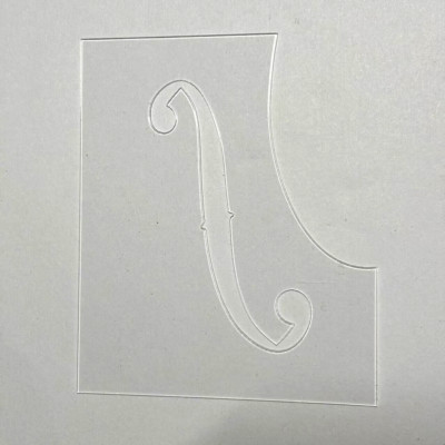 Guarneri del Gesu 1743   Cannon Plastic Film Violin F Hole Model Making Tool
