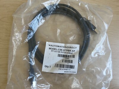 AUTOMATION DIRECT Cat 5 E Patch Cable 7ft C5E-STPBK-S7 C5ESTPBKS7 NEW 