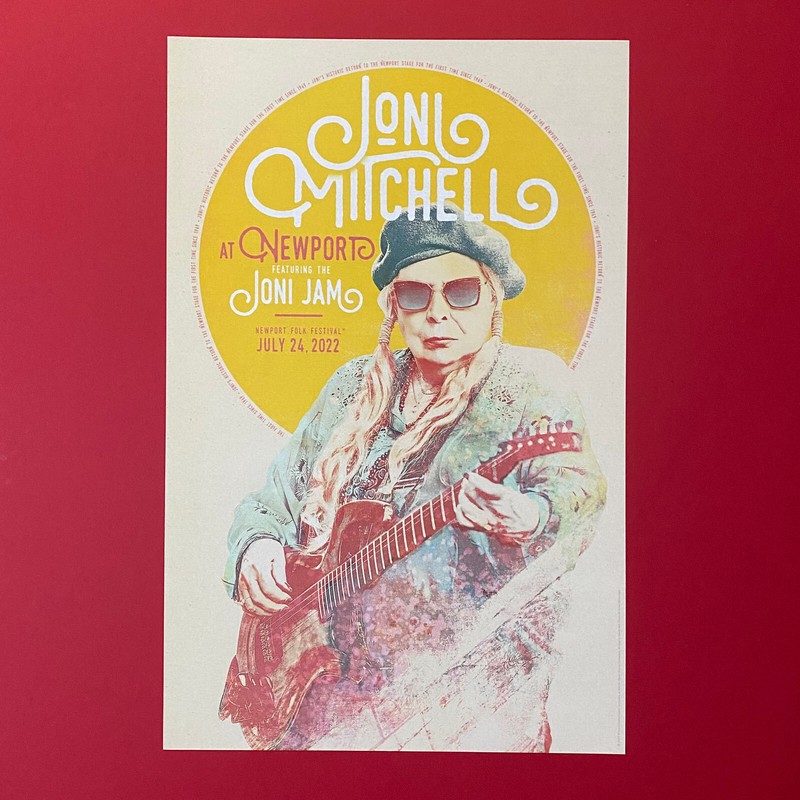 Joni Mitchell At Newport Folk Festival 11x17 Promo Poster