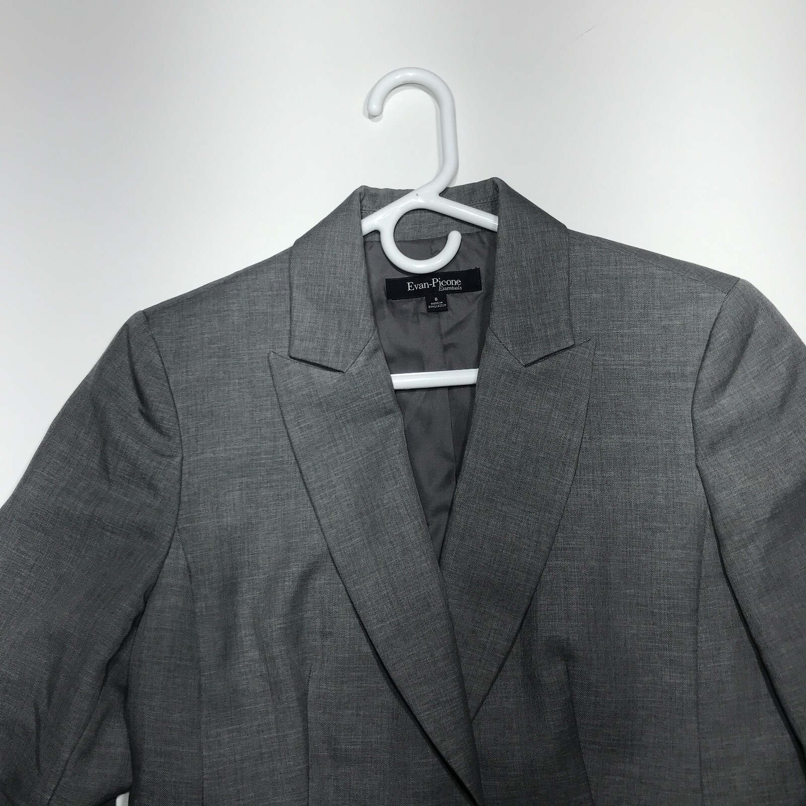 Evan Picone Essentials Gray Blazer Jacket One But… - image 3
