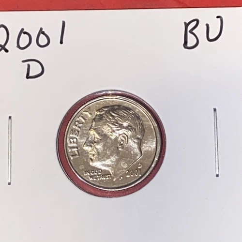 2001 D Roosevelt dime • UNC from Mint Set .” #250326