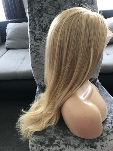 Warm Blonde Full Lace Wig, 100% Human Hair Brand New BLONDE . 22” - Picture 8 of 8