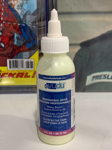 Yudu Water Based Screen Printing Ink Glow in the Dark 3 FL Oz 88.72 ML