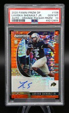 2020 Prizm Draft LAVISKA SHENAULT #108 Orange Pulsar /20 Auto PSA 10 Gem 🔥 🏈