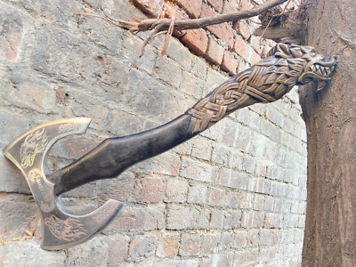 Viking axe,Fenrir Engraved Axe, Viking forged axe, Personalized hatchet, Viking
