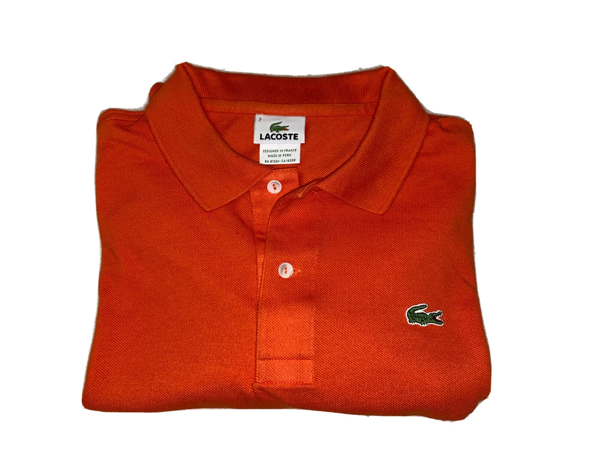 LACOSTE MENS POLO SHIRT ORANGE 7 XL-XXL | eBay