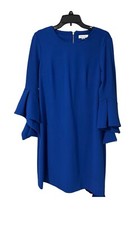 Calvin klein Blue shift dress with dramatic sleeve cd8c12je size 12