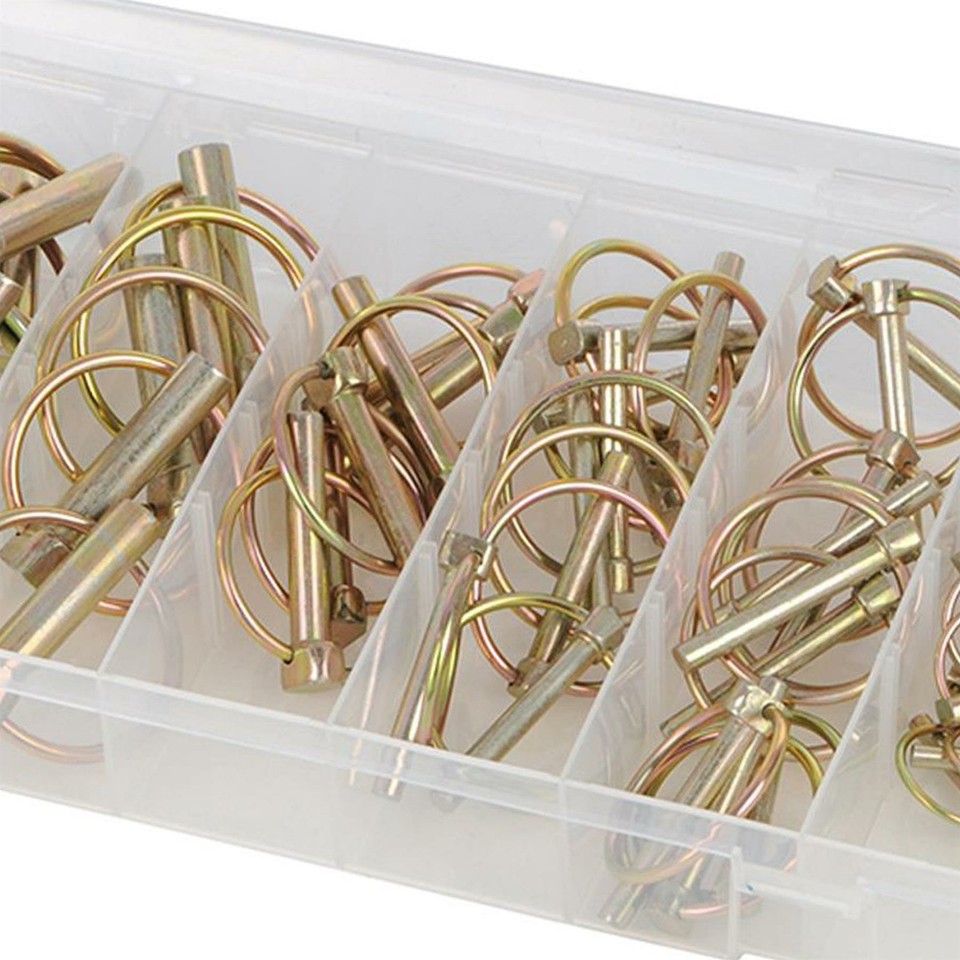 50pcs Lynch Pin Set (Linchpin) locking Pin Clip Assortment Set For