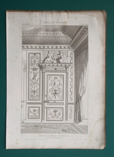 JEWELRY 19th C. Ring Box Baguier - 1857 Antique Etching - Picture 2 of 2