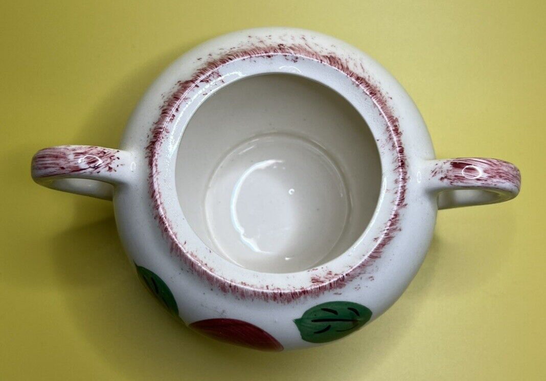 Blue Ridge Southern Pottery Crab Apple Sugar Bowl with Lid eBay