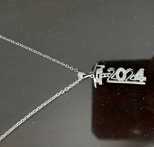 NEW! Sterling Silver Year 2024 Birth, Graduation, or Anniversary Necklace! - Picture 2 of 3