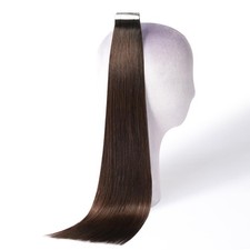 DNE Tape in Hair Extensions Real Human Hair 20 inches 20Pcs/50g/Pack Seamless 2