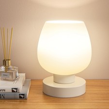 Touch Table Lamp for Nightstand - Small Bedside Lamp for Bedroom Living Room ...