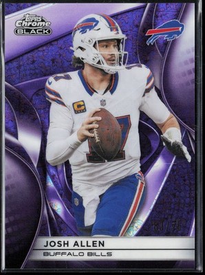 2025 Topps Chrome Black #12 Josh Allen Purple Refractor #/75