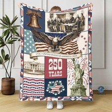 America 250th Anniversary Blanket USA Patriot...