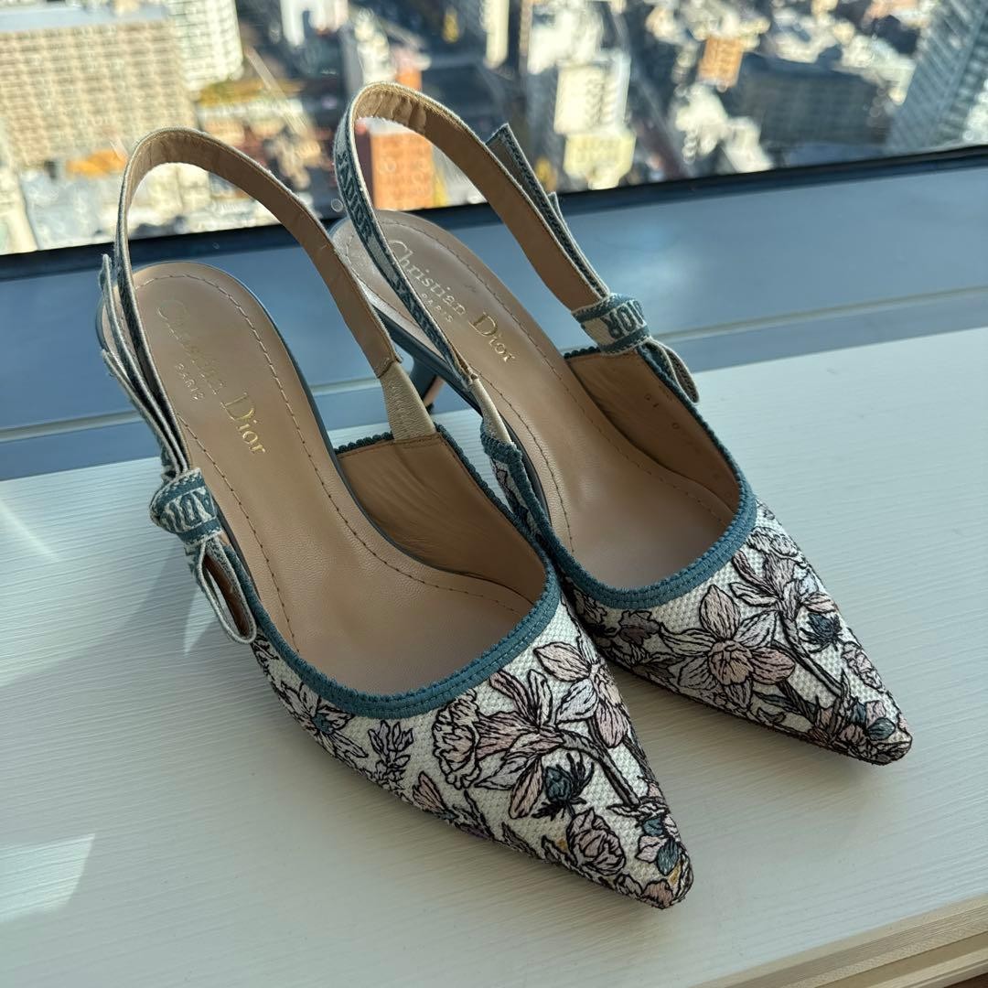 Christian Dior Pumps Heel Canvas Multicolor EU36/US6 116623c