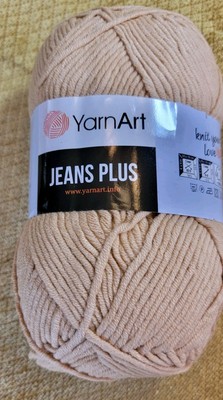 YarnArt Jeans Plus #4 Weight Nude 07, DYE Lot 328 Cotton Acrylic 100 gr 174 Yd