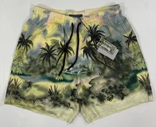 Vilebrequin x Palm Angels Mens Jungle Print Swim Trunks Shorts Size Medium NEW