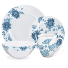 Dinnerset 16PC Blue and White Floral Dinnerwear