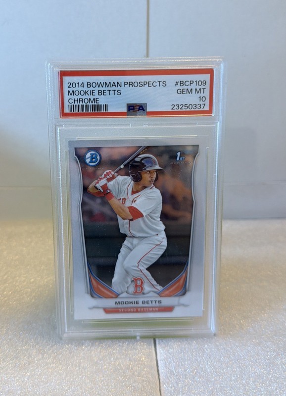 2014 Bowman 1st Chrome Prospects #BCP109 MOOKIE BETTS PSA 10 RC Red Sox