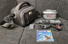 Sony Handycam DCR-DVD105E Handheld DVD Camcorder Silver With Extras TESTED