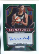 2021 Panini Prizm Signatures Green #SG-DHM - Dearica Hamby