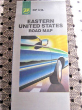 Vtg 1980's BP Oil Eastern US States Road Map 25.5 x 36"